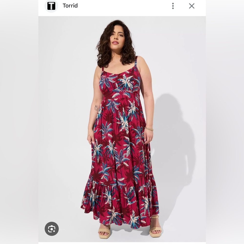 Torrid Maxi Lenny tiered Sundress